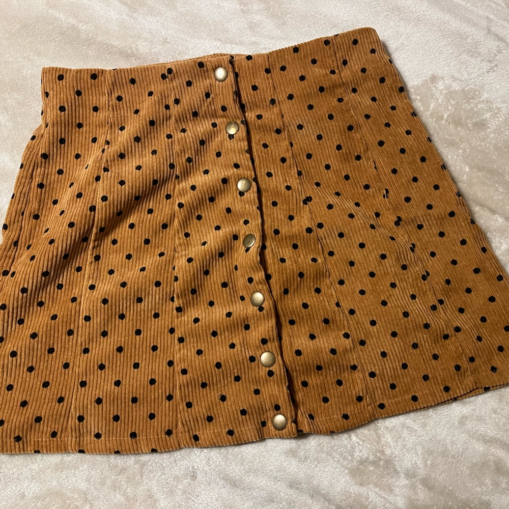 Corduroy Button Down Skirt